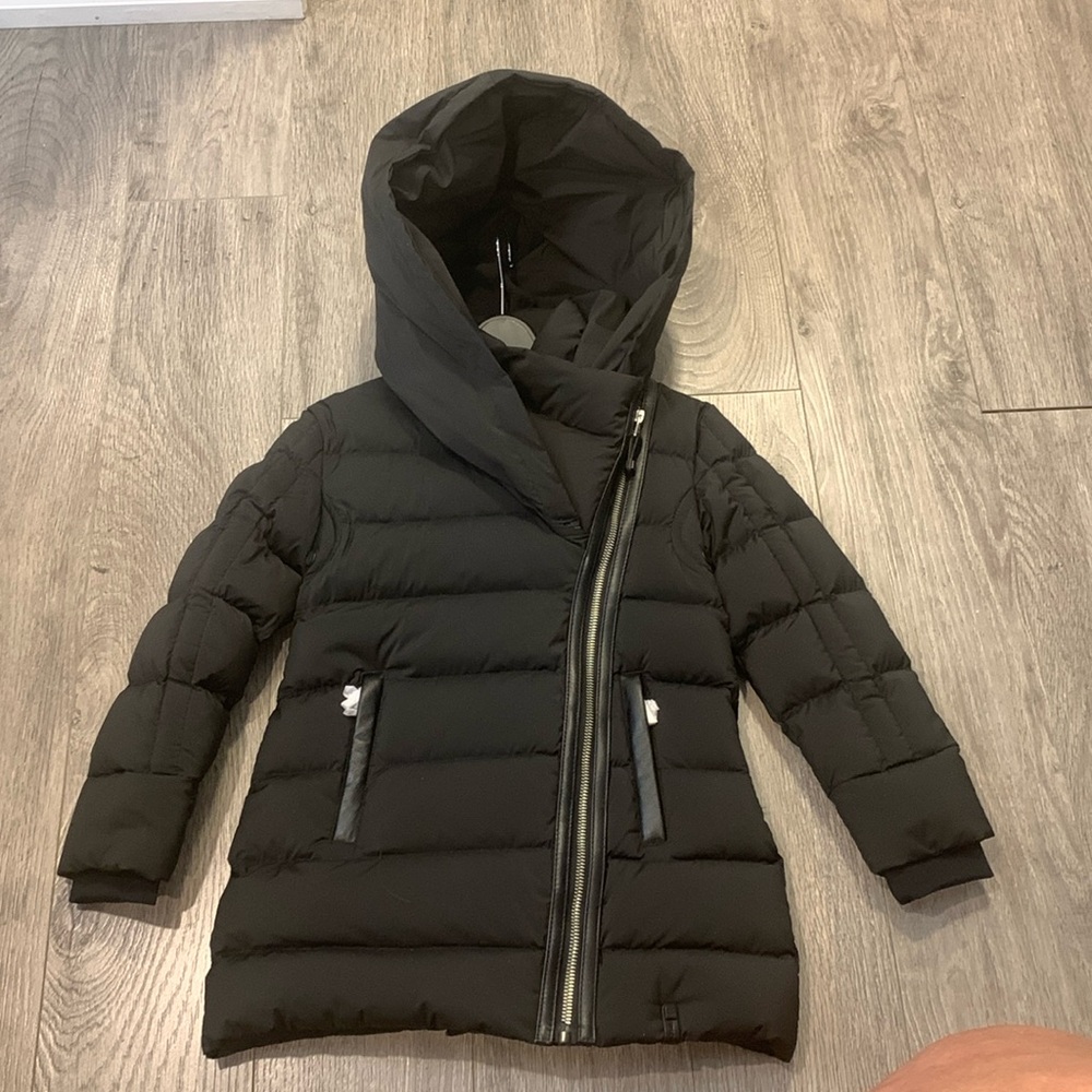 New Rudsak Black Worm Goose Down Jacket sz 3-4